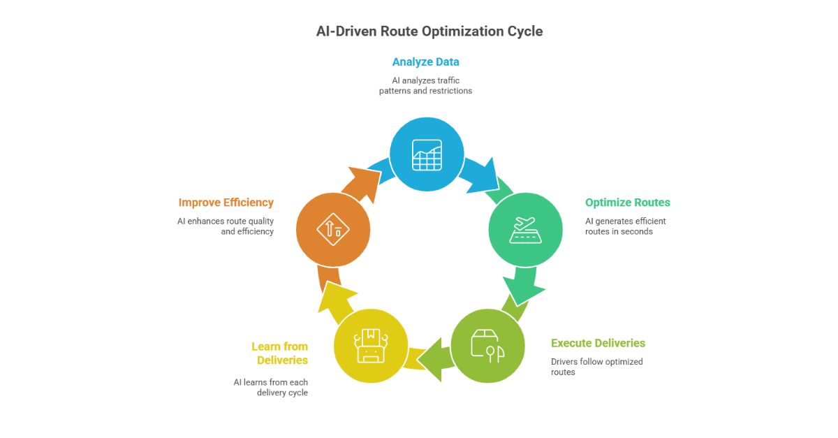 AI-Driven Route Optimization Cycle