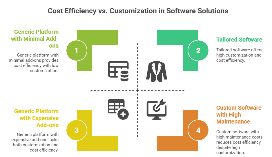 Cost Efficiency vs Customization in Software Solution